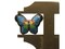 2 23mm Purple and Blue Butterflies Cloisonne Metal Butterfly Beads